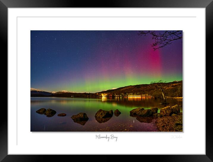 Abstract Milarrocky bay aurora Scotland Framed Mounted Print by JC studios LRPS ARPS