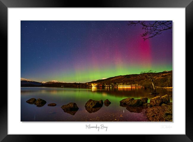 Abstract Milarrocky bay aurora Scotland Framed Print by JC studios LRPS ARPS