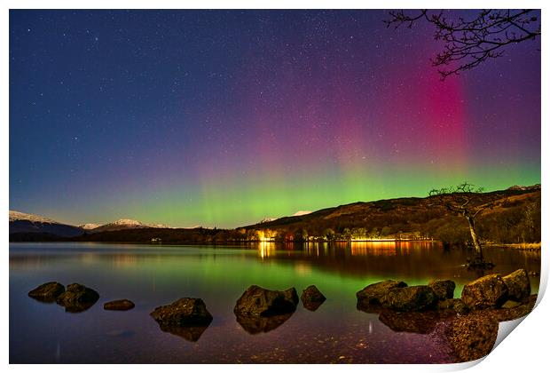 Aurora over Loch Lomond Print by JC studios LRPS ARPS