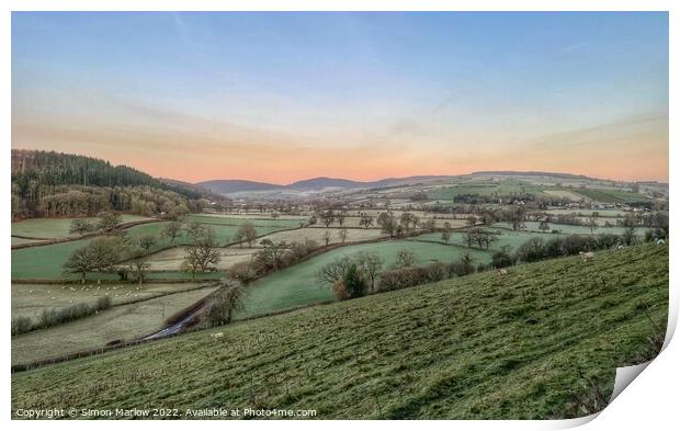 South Shropshire  Print by Simon Marlow