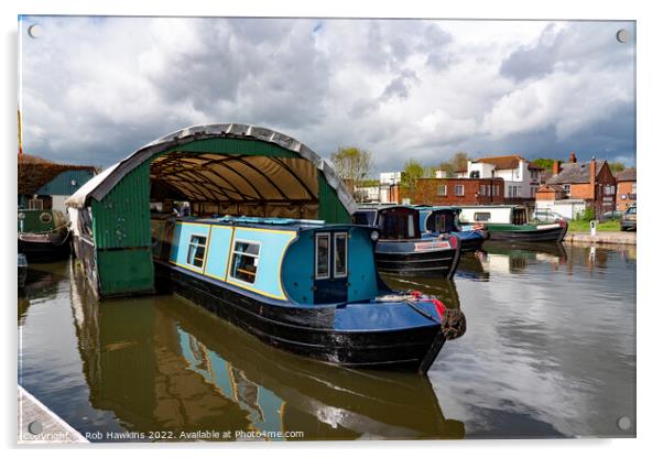 Stourport Boathouse Acrylic by Rob Hawkins
