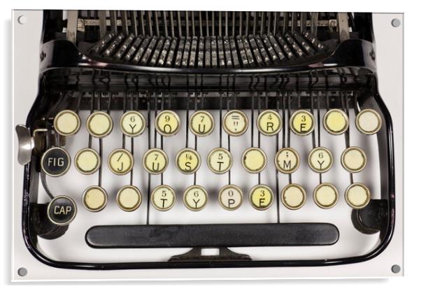 Keys on an antique typewriter rearranged saying 