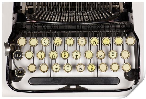 Keys on an antique typewriter rearranged saying 