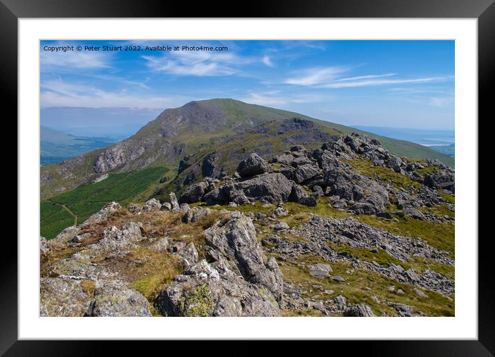 Moel Hebog is a mountain in Snowdonia, north Wales Framed Mounted Print by Peter Stuart