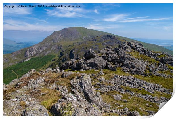 Moel Hebog is a mountain in Snowdonia, north Wales Print by Peter Stuart