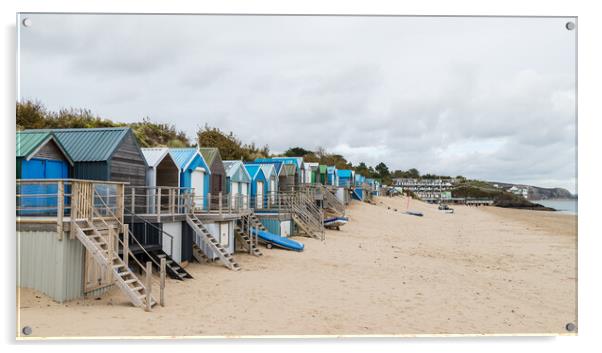 Abersoch beach huts Acrylic by Jason Wells