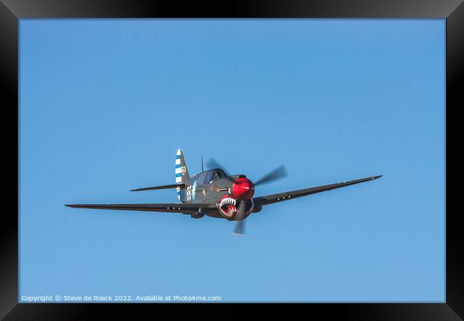 Curtiss P40 Kittyhawk Framed Print by Steve de Roeck