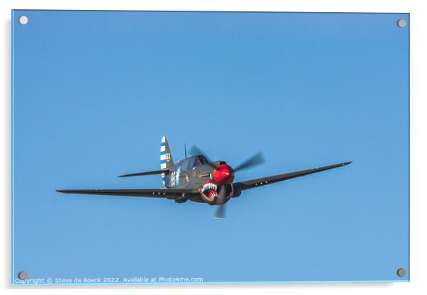 Curtiss P40 Kittyhawk Acrylic by Steve de Roeck