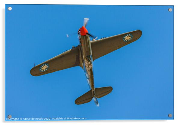 Curtiss P40 Kittyhawk Acrylic by Steve de Roeck