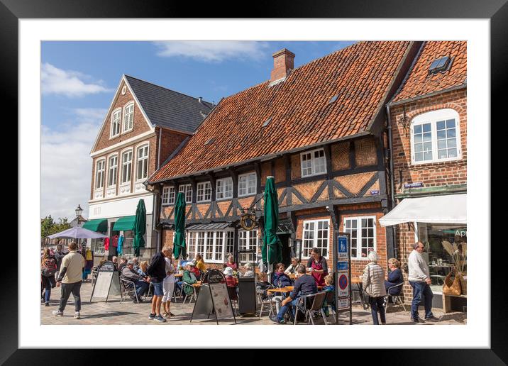Old Town Ribe Framed Mounted Print by Thomas Schaeffer
