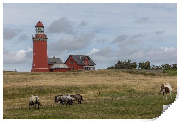 Bovbjerg Fyr Print by Thomas Schaeffer