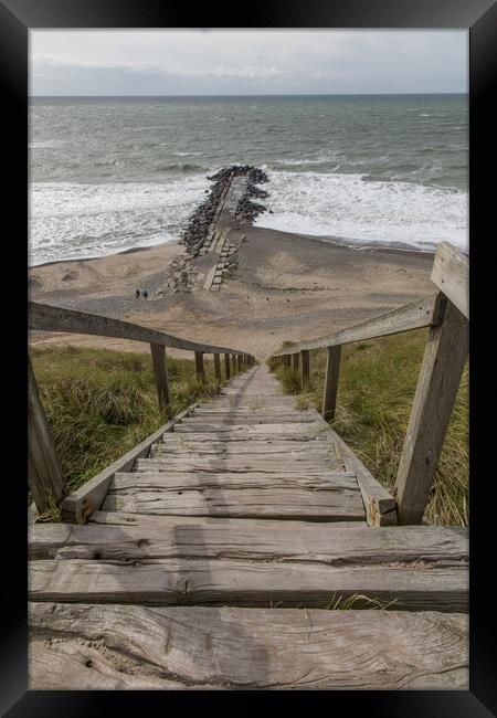 Stairway to the beach Framed Print by Thomas Schaeffer