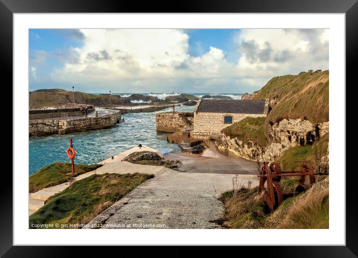 Ballintoy harbour Northern Ireland Framed Mounted Print by jim Hamilton