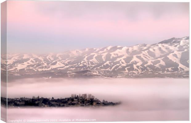 Heavy Fog at Sunrise Canvas Print by Donna Kennedy