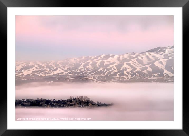 Heavy Fog at Sunrise Framed Mounted Print by Donna Kennedy