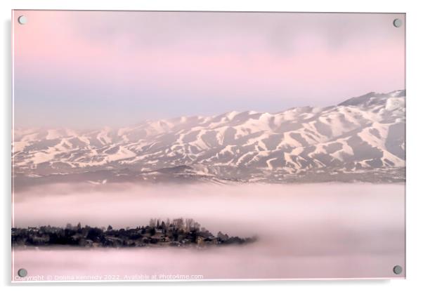 Heavy Fog at Sunrise Acrylic by Donna Kennedy