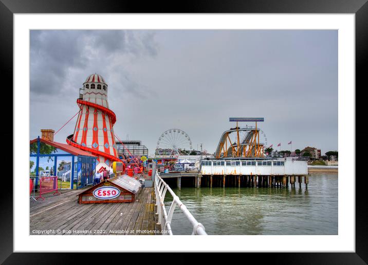 Clacton Pier Helter skelter Framed Mounted Print by Rob Hawkins