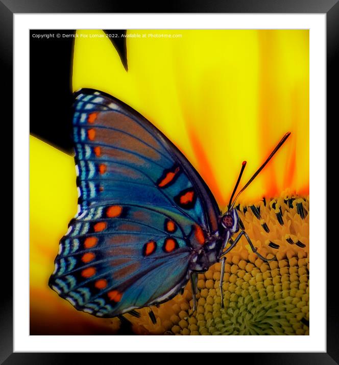 Red spotted purple butterfly Framed Mounted Print by Derrick Fox Lomax