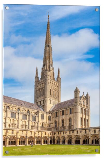 Majestic Norwich Cathedral Acrylic by Kevin Snelling