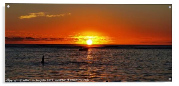 Sunset in Mauritius Acrylic by liam mclaughlin