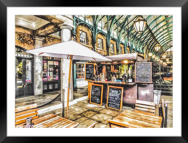 Quirky Beverages Trailer at Iconic Covent Garden M Framed Mounted Print by Beryl Curran
