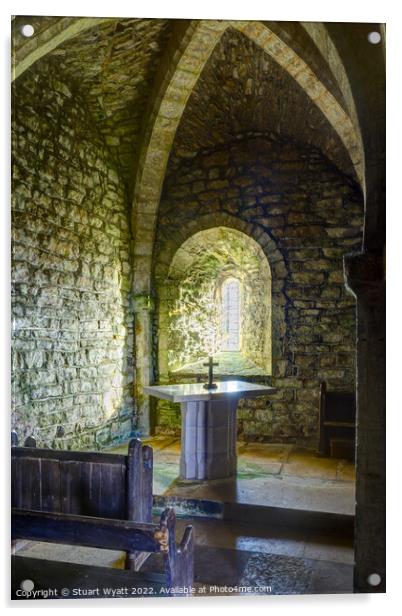 St Aldhelm's Chapel Acrylic by Stuart Wyatt