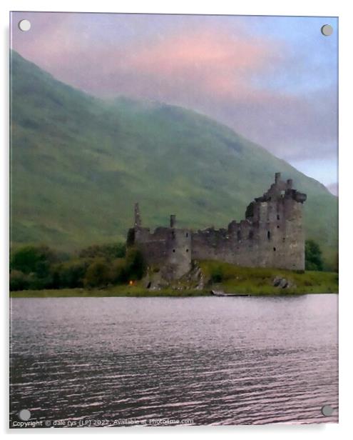 Kilchurn castle..Loch Awe argyll and bute Acrylic by dale rys (LP)