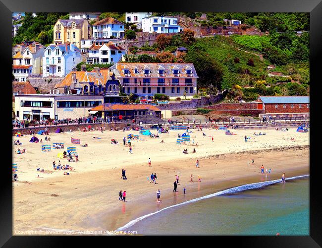 Looe beach, Cornwall. Framed Print by john hill