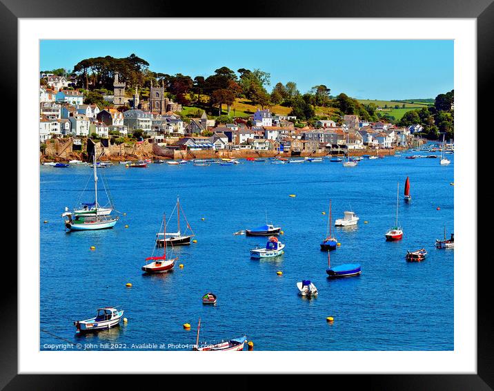 Fowey, Cornwall. Framed Mounted Print by john hill
