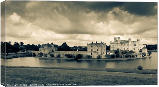 Leeds Castle Panoramic Canvas Print by Rob Hawkins