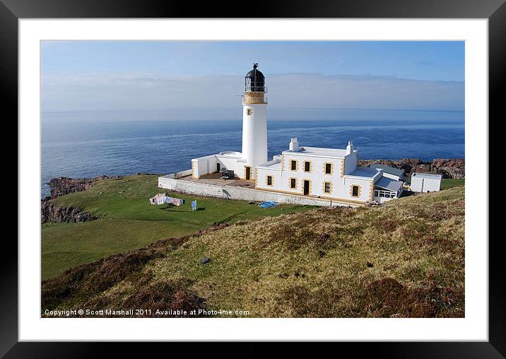 Rubha Reidh Lighthouse - Gairloch Framed Mounted Print by Scott K Marshall