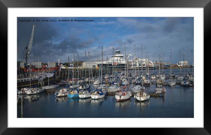 The Marina at Blyth South Harbour, Northumberland (2) Framed Mounted Print by Jim Jones