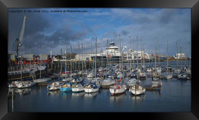 The Marina at Blyth South Harbour, Northumberland (2) Framed Print by Jim Jones