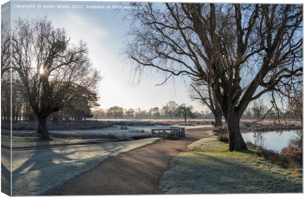 Bright frosty morning Canvas Print by Kevin White