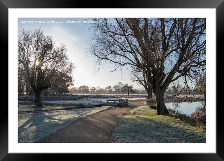 Bright frosty morning Framed Mounted Print by Kevin White