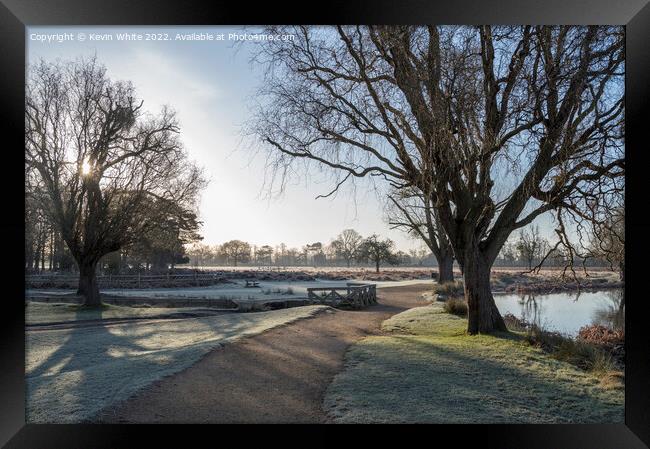 Bright frosty morning Framed Print by Kevin White