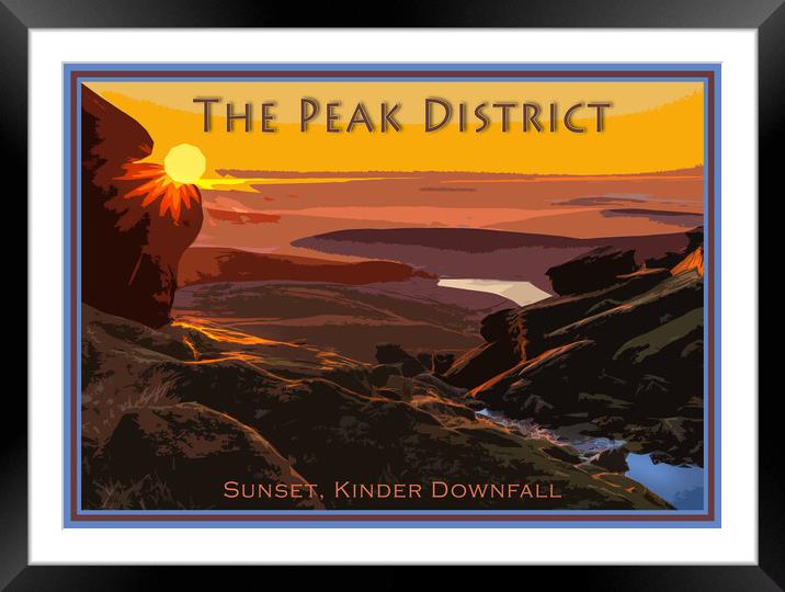 Kinder Downfall, sunset Framed Mounted Print by geoff shoults