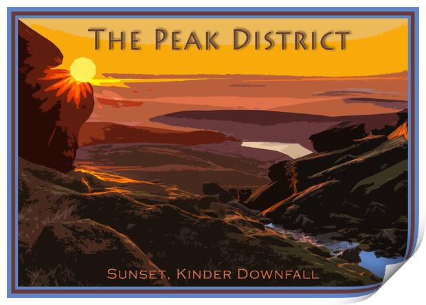 Kinder Downfall, sunset Print by geoff shoults