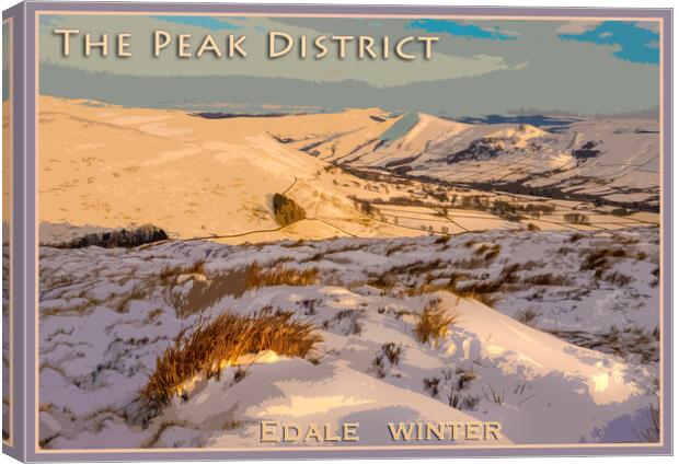 Edale , winter Canvas Print by geoff shoults