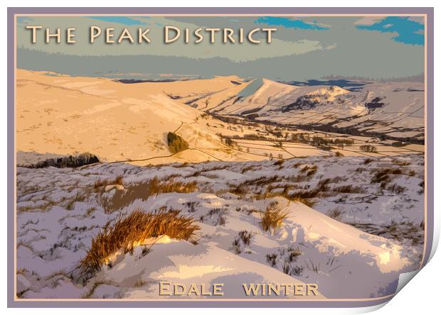 Edale , winter Print by geoff shoults