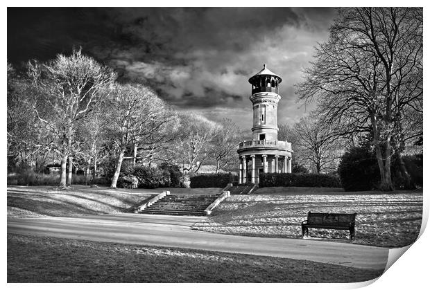 Locke Park Tower Barnsley  Print by Darren Galpin