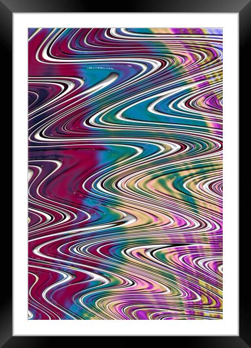 Rainbow Waves Framed Mounted Print by Vickie Fiveash