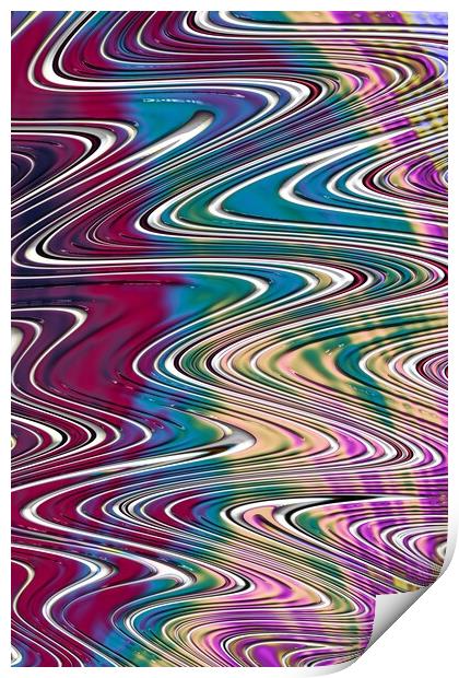 Rainbow Waves Print by Vickie Fiveash