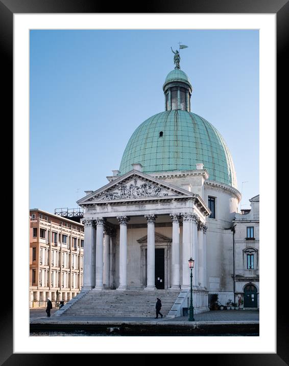 San Simeone Piccolo Church on Canal Grande in Venice, Italy Framed Mounted Print by Dietmar Rauscher