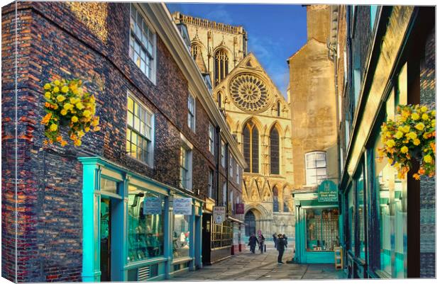 Minster Gates, York Canvas Print by Alison Chambers