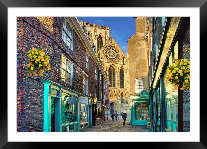 Minster Gates, York Framed Mounted Print by Alison Chambers