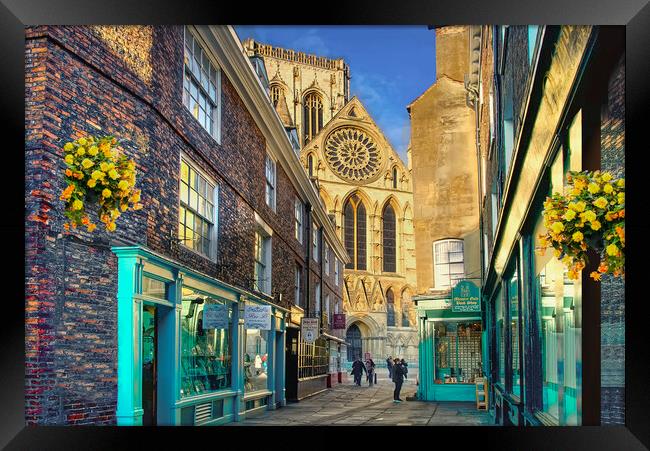 Minster Gates, York Framed Print by Alison Chambers