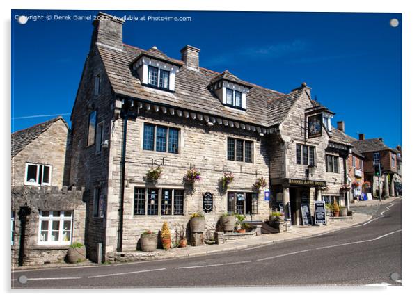 Timeless Charm The Bankes Arms Inn Acrylic by Derek Daniel