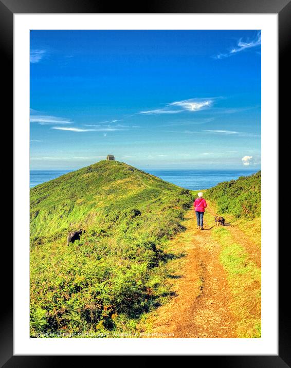The Enchanting Chapel at Rame Head Framed Mounted Print by Roger Mechan