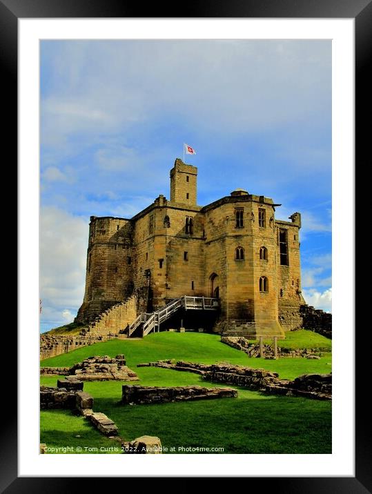 Warkworth Castle Northumberland Framed Mounted Print by Tom Curtis